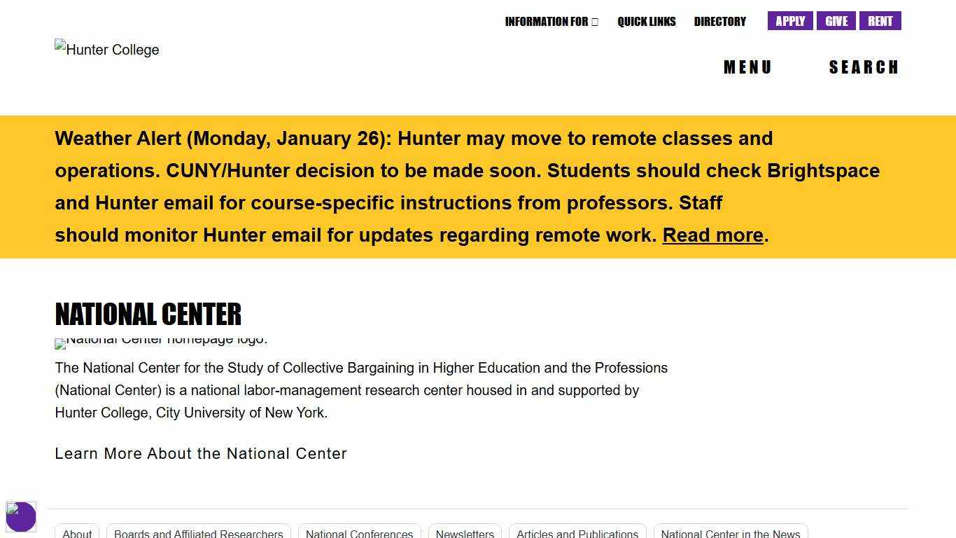 National Center Hunter College