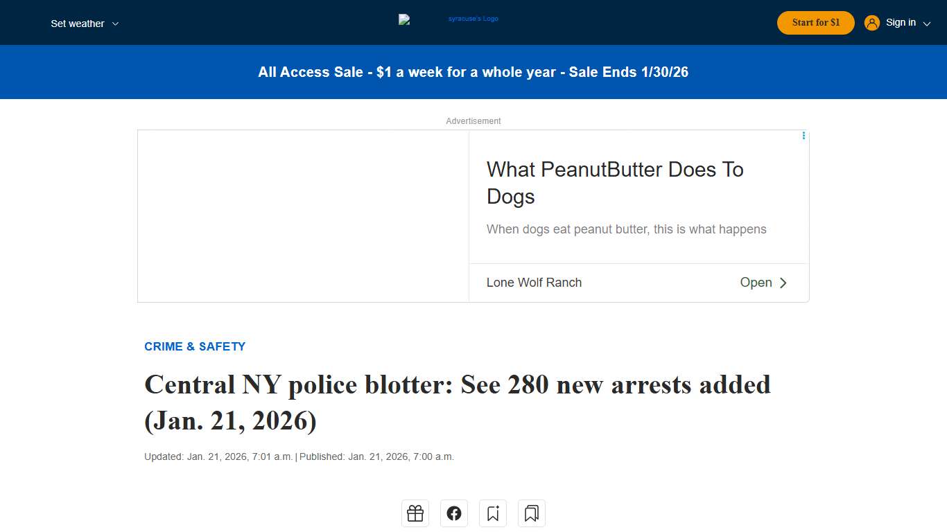 Central NY police blotter: See 280 new arrests added (Jan. 21, 2026) - syracuse.com